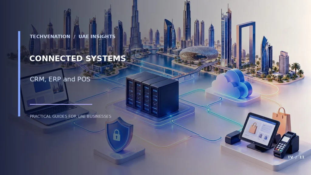 Editorial illustration of business systems — conceptual, not a client project photo