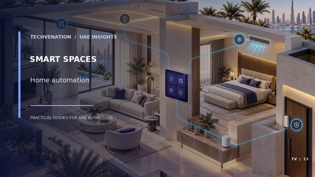 Conceptual technology illustration for home automation — Techvenation UAE